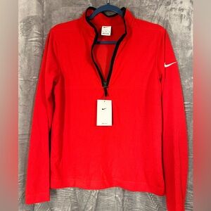 Nike Boys Dri-Fit Long Sleeve Pullover Half Zip Red & Black size XL